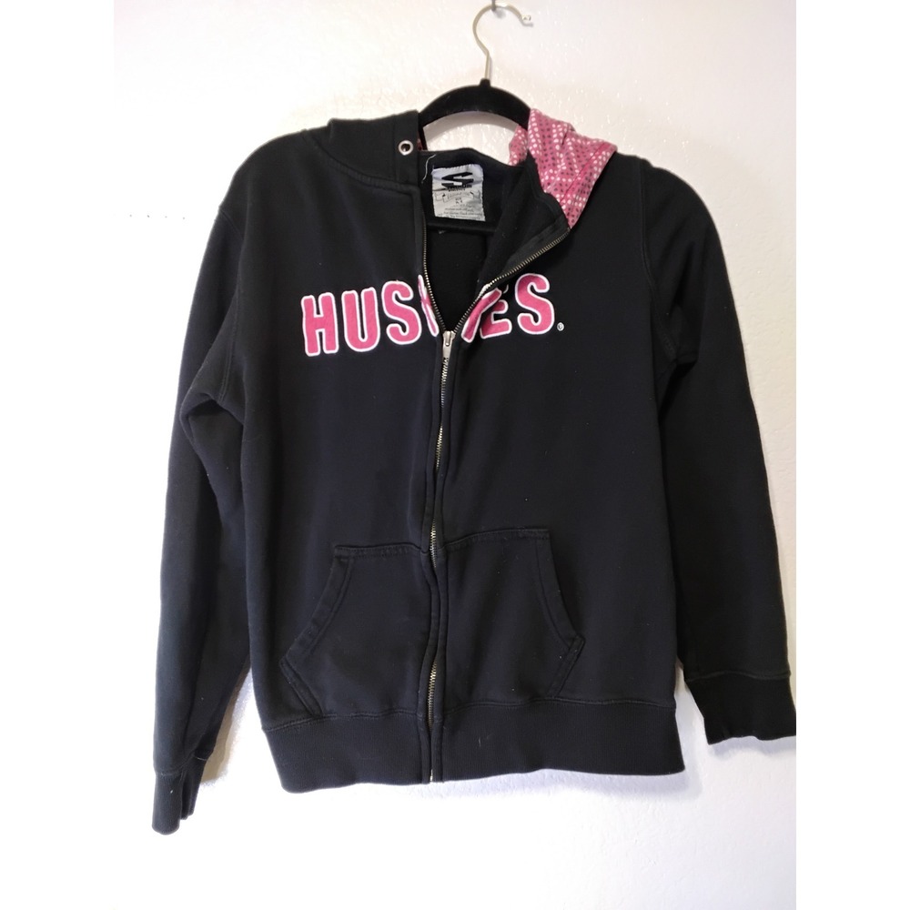 Stadium Athletics Washington Huskies Zip Up Hoodie Black Pink Womens Medium